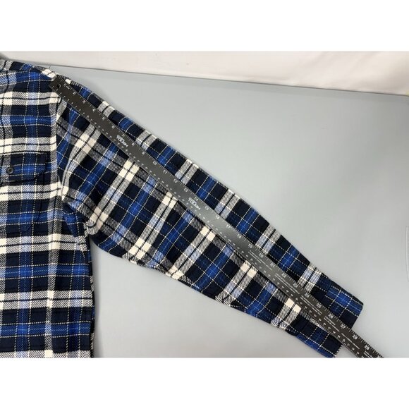 Orvis Big Bear Shacket Shirt Jacket Heavyweight Flannel Plaid Blue Mens L - Picture 12 of 12